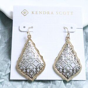 💕 Kendra Scott Addie Silver Filigree Mix Earrings Gold
